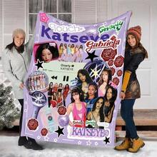 Katseye Blanket, KATSEYE Beautiful Chaos Tour Printed Fleece Blanket Soft Cozy Lightweight Plush Microfiber Throw HD Print Unique  Christmas Gift For Sofa & Home - 款式 01 - 查看 4