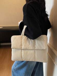 柔软笔记本电脑保护套，适用于 14/15.6 英寸笔记本电脑，轻便防震，公文包式手提包，绗缝刺绣，简约通勤包，可挂在行李箱拉杆上，笔记本电脑包，笔记本电脑保护套，男女通用旅行必备 - 彩色 - 查看 7