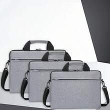 DANYCASE Laptop Sleeve Bag, Compatible With Apple Laptops, Compatible With HP 13.3/14/15/15.6 Inch Laptops, Portable Shoulder Messenger Bag Laptop Case Laptop Cover Computer Bag Carrying Hand Bag Laptop Bag Water Resistant Travel Essentials - Grey - View 5