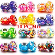 5/10/20 颗随机混搭彩色水果动物几何渐变树脂珠子吊坠，适用于 DIY 手链钥匙扣饰品配件 - 彩色珠子 - 查看 11