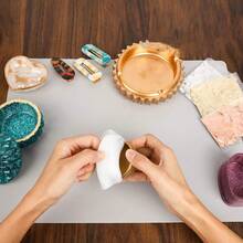 1 tấm silicon tái sử dụng 30*40 cm, dùng làm thảm silicon cho đồ thủ công bằng đất sét và nhựa epoxy, gioăng silicon, dụng cụ đúc trang sức bằng nhựa epoxy. - 30*40 - Xem 4