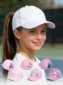 1pc Adjustable Outdoor Sports Cap (12-16 Years Old) - Golf Cap And Running Cap, Multi-Print Teenage Baseball Cap - 1PC - View 2