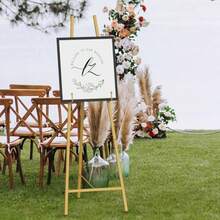 Soporte de caballete dorado para cartel soporte de caballete de boda de 3 niveles caballete grande ajustable para exhibición de caballete portátil de artista para carteles lona de pintura de espejo - Dorado - Ver 5