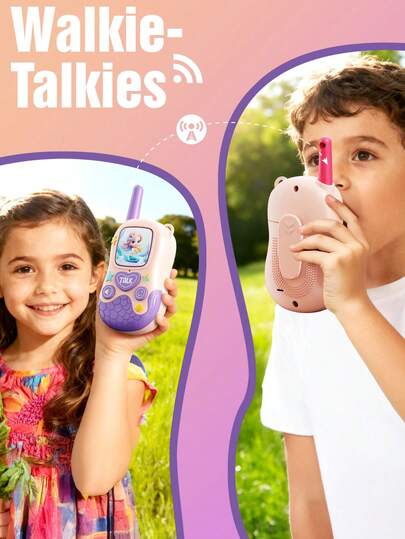 ODAPTO Bộ 2 bộ đàm - Đồ chơi cho bé trai và bé gái 3-6 tuổi, Quà tặng chủ đề nàng tiên cá cho bé trai 3-6 tuổi, Thích hợp cho trẻ em 3-6 tuổi, Bộ đàm ngoài trời, Quà tặng sinh nhật, Giáng sinh cho trẻ em khi đi cắm trại