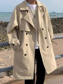 Men Trench Coats - Negro - Ver 6