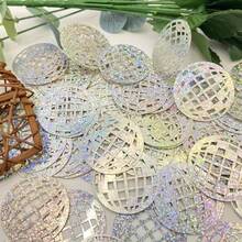 100pcs Glitter Disco Ball Tabletop Confetti, Disco Theme Party Confetti, Suitable For Bachelorette Party Tabletop Centerpiece Decor, 70s 80s Hippie Birthday Party Supplies