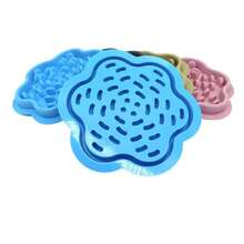1pc Pet Silicone Slow Feeder Bowl, Anti-Choke Anti-Vomiting Dry And Wet Food Silicone Dish, Floral Shaped - Multicolor - View 13
