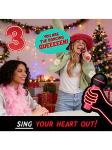 Lucky Egg Wireless Karaoke Microphone And Board Game Set - Soft Foam Mics For 2-10 Players 8+, Family Interactive Toy, Holiday Gift For Kids, Girls, Fun Singing Game For Parties - A - Xem 5