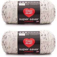 Red Heart Super Saver Jumbo - Hilo Aran Fleck 2 unidades - AranFleck - Ver 1