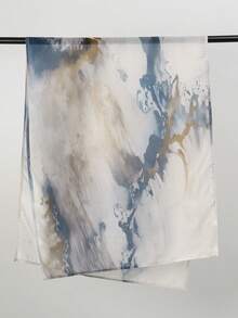 1条女士波西米亚风扎染印花头巾，防晒多色围巾，优雅百搭披肩，透气柔软时尚长围巾，适合日常使用 - 彩色 - 查看 8