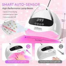 90 LED UV Nail Lamp, Suitable For Nail Polish And Gel Nail Polish, With 4 Timer Settings, HD Display, And Auto Sensor, Can Dry Nails - White - View 7