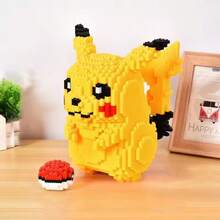 5210pcs Pokémon Anime Pikachu Rhinestone Micro Building Blocks Game Model Mini Brick Figurine Stress Relief Gift - Multicolor - View 5