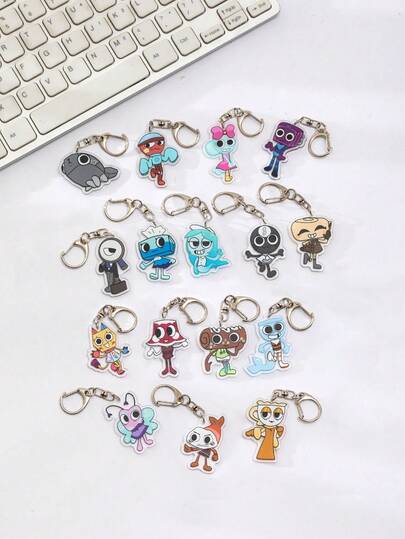 1 Pc Acrylic Cartoon Cute Dandy'S World Game Theme Keychain Pendant Backpack Ornament/Bag Accessories/School Bag Accessories/Purse Pendant/Friend's Gifts