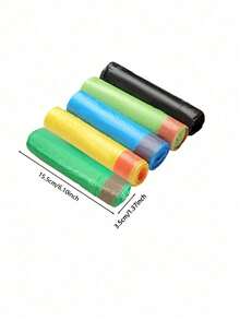 Bolsas de basura negras resistentes con cordón, a prueba de fugas, inodoras, opacas, bolsas de plástico desechables adecuadas para el patio, uso industrial, baño, desechos de alimentos - Multicolor - Ver 7
