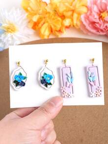 1/12pcs Geometry Polymer Clay Cutters, Boho Flower Clay Cutters For Polymer Clay Jewelry, Polymer Clay Cutters Set, Clay Earrings Cutters - Clay Cutter - View 6