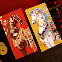 6/12/18pcs Chinese New Year Red Envelopes - Suitable For Various Occasions During Spring Festival - Can Be Used For New Year Decorations, Valentine's Day, Chinese New Year Gifts, Birthday Gifts - Best Choice For New Year, Wedding, Birthday, Spring Festival, Housewarming, Grand Opening Ceremonies! Personalized Creative Chinese New Year Lucky Red Packets - Year Of The Horse