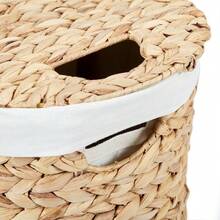 Seville Classics Hyacinth Handwoven Lidded Oval Double Hamper - 1 - 查看 10