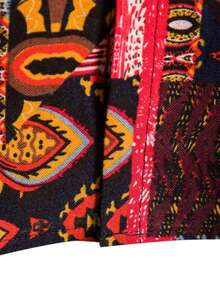 男士复古图案度假休闲短袖Polo衫，夏季 - 彩色 - 查看 7