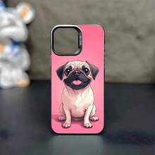 Funda de Teléfono Pug Dog Bulldog Francés para iPhone 17 16 15 14 13 12 11 Ais/Pro/Max/Plus Cubierta Negra Mate a Prueba de Golpes - z3 - Ver 2