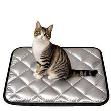 1pc Super Soft Thick Warm Pet Mat - 4 Sizes Insulated Dog Cat Pad, Washable Non-Slip Warm Pet Bed For Indoor/Outdoor Small/Medium Pets, Dog Cat Cushion Mat, All Season, Scratch-Resistant, Anti-Hair, Waterproof - Silver - View 5
