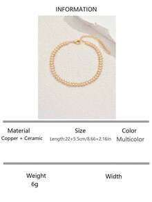 1 Pc Women Multicolor Beads Summer Anklet, Fashionable Ins Style, Suitable For Beach, Vacation, Daily Wear - Multicolor - View 15