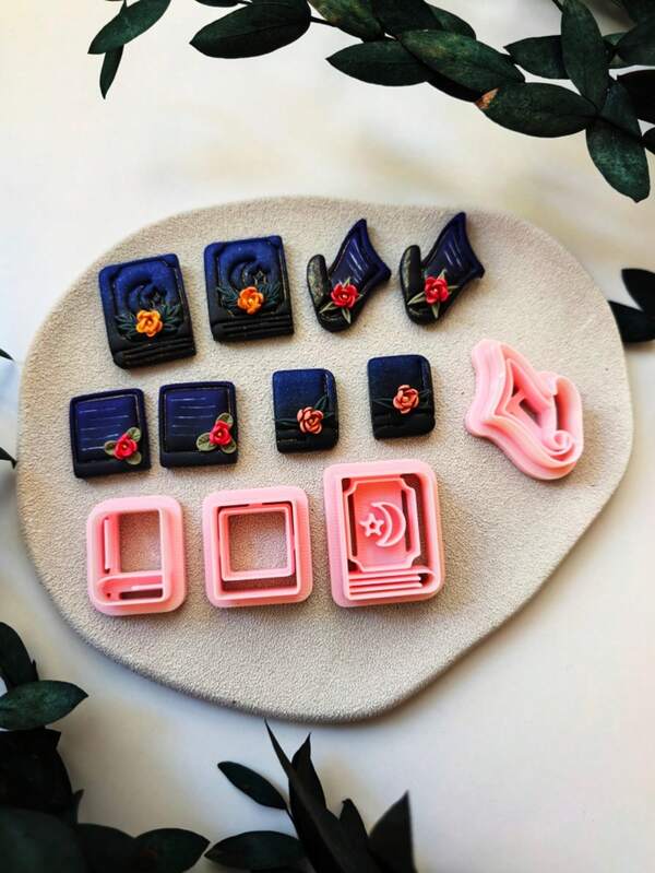 Moldes de corte de arcilla polimérica para libros/sobres, pendientes y joyería DIY, perfectos para decoraciones hechas a mano y herramientas para la fabricación de joyas