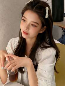 1/2 chiếc kẹp tóc trang trí hình nơ, kẹp tóc mái, phụ kiện tóc thanh lịch, kẹp tạo kiểu tóc mái lệch, lược cài tóc đa năng, kẹp tóc, phụ kiện trang trí tóc dễ thương cá nhân hóa, thích hợp làm quà tặng cho phụ nữ, quà tặng ngày lễ, quà tặng mùa tựu trường, phụ kiện đội đầu. - Nhiều màu - Xem 4