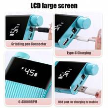 Lixadeira de Unhas Elétrica Profissional, Kit de Grooming de Unhas Portátil Sem Fio com Bits de Lixamento, Lixa de Unhas Recarregável de 45.000 RPM, Adequada para Unhas Acrílicas, Polimento de Gel, Produtos de Cuidados com as Unhas, Ferramentas de Unhas, Uso Profissional e Doméstico, Presente para Professores, Médicos, Família, Amigos, Todas as Ocasiões