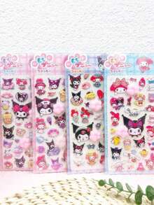 随机1个3D立体泡泡棉贴纸，卡通软萌PP捏捏贴纸，生日礼物，节日礼物，互动小礼物（部分款式颜色可能略有差异，随机发货） - 彩色 - 查看 4