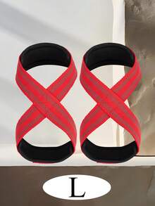 2pcs 8-Shape Lifting Straps, Barbell Deadlift Grip Assistance Bands, Large Loop Hand Protector, Pull-Up Assist Bands, Chin-Up Bar Fitness Training Accessories, Barbell Anti-Slip Deadlift Straps - Multicolor - View 9