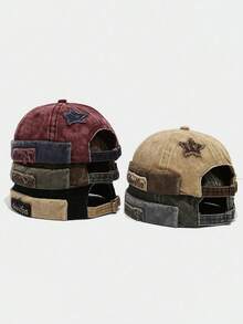 1pc Adjustable Brimless Knit Cap, Buckle Closure, Washable, Unisex - Multicolor - View 3