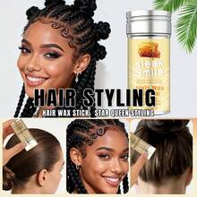 75g Strong Styling Wax Stick, Edge Control Stick & Molding Wax, Lightweight Shaping, Smoothens Frizz, Easy Braiding Hairstyle, Frizz Control, Natural Beeswax & Avocado Ingredients, Natural Styling Without Stiffness, Suitable For All Hair Types, Daily Styling - Hair Wax - View 6