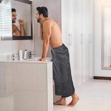 Utopia Towels - Lujosa toalla de baño jumbo de 100 % algodón hilado en anillos altamente absorbente y de secado rápido toalla de baño extragrande supersuave y de calidad hotelera 90 x 178 cm gris - Gris - Ver 3