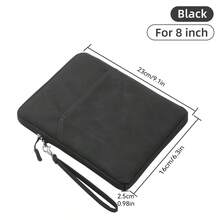 Funda para portátil y tablet de 10.8-13.3 pulgadas DANYCASE, bolsa organizadora de 8 pulgadas para electrónicos con protección acolchada, compatible con iPad y otros dispositivos - Negro - Ver 5