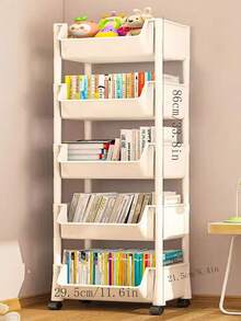 1 raft de depozitare pentru biblioteci, dulap multifuncțional independent, unitate de raft mobilă pentru living, dormitor, bucătărie, uz casnic - Multicolor - Vizualizare 8