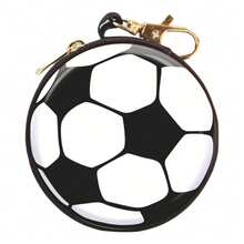 Monedero con cremallera en forma de bola, monedero pequeño de dibujos animados, monedero con cremallera, regalos de cumpleaños para niños - Fútbol americano - Ver 2