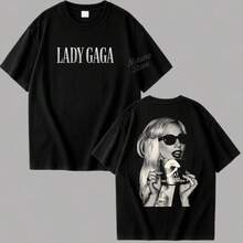 Lady GGaga Women's T-Shirt 100% Cotton NEW Pop Singer Style Premium Casual - Gaga 眼鏡 - 查看 2