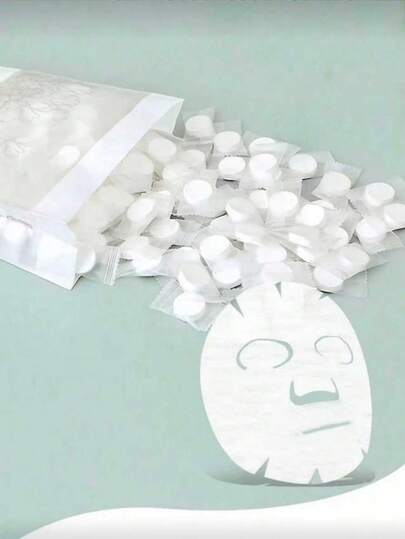 10/30/50/100/500pcs Portable Cleansing Wipes, Suitable For Compressed Face Masks - Beauty Salon Grade Nonwoven Compressed Cleansing Sheets