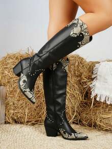 WEIDE Women Knee-High Boots - Black - View 15
