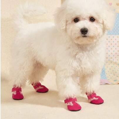 PETSIN Giày cho thú cưng mùa hè, giày đế mềm lưới thoáng khí cho chó Teddy, Poodle