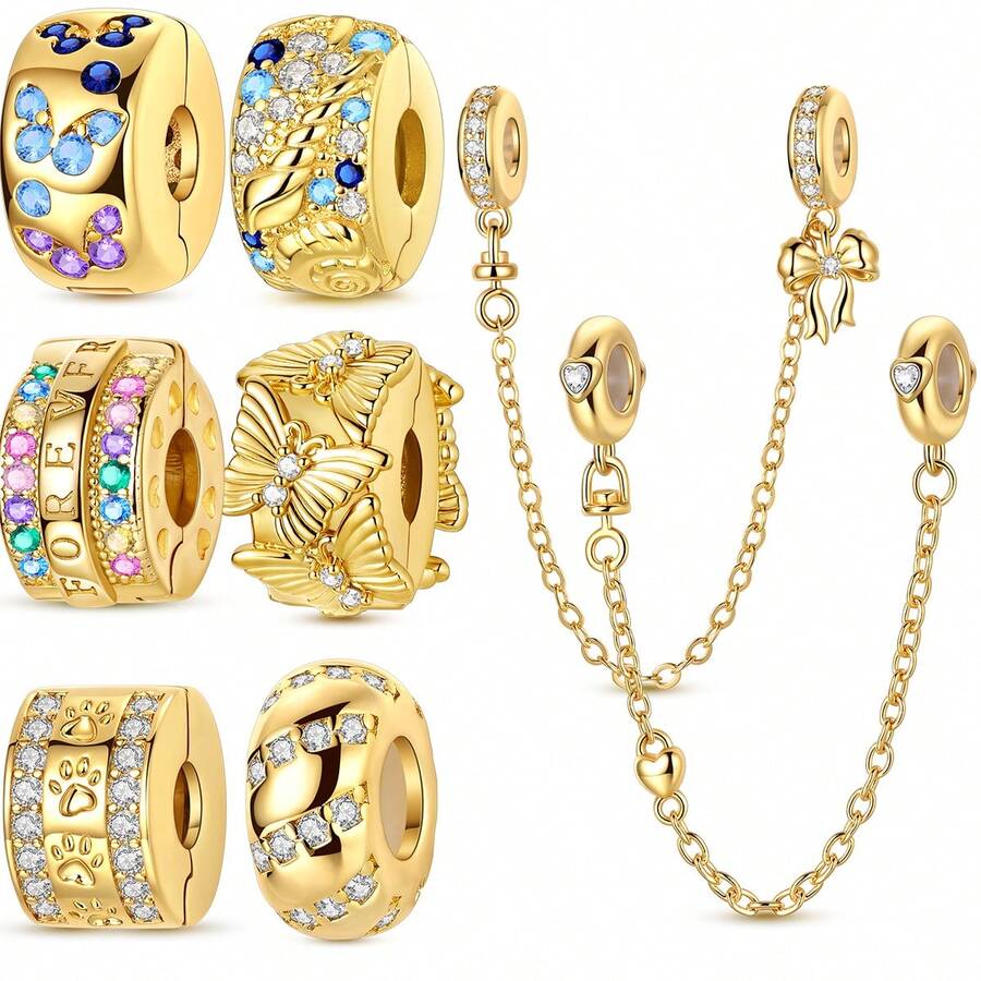 1 chiếc hạt silicon hình trái tim bướm màu vàng đồng, dùng làm hạt đệm, nơ hoặc dây chuyền an toàn, phù hợp để làm vòng tay, vòng cổ, phụ kiện trang sức tự làm cơ bản. - Vàng - Xem 1