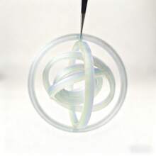 3D打印减压戒指，PLA材质，新奇玩具，互动旋转游戏道具，趣味礼物，成人休闲聚会玩具，指尖玩具减压新奇旋转陀螺，圣诞节、生日、新年礼物 - 彩色 - 查看 1