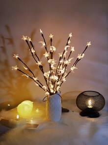 Star Moon Twig Lights, Lighted Branches For Vases, Lighted Branches, Moon And Stars Fairy Twig Lights, Suitable For Bedroom, Living Room, Battery Powered (Excluding Batteries) - 彩色 - 查看 10
