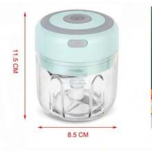 Electric Garlic Beater & Garlic Stamper - Mint Green - View 7