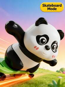 1 pieza Juguete de panda a cuerda, Monopatín de panda, Cuerda para saltar, Decoración de escritorio de panda a cuerda sin batería, Juguete de animal a cuerda lindo, Adecuado para cumpleaños, relleno de bolsa de regalo, recompensas en el aula, base de plástico ABS que se mantiene firme sobre el escritorio durante el funcionamiento - Multicolor - Ver 4