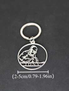 Customized Welding Machine Name Keychain, Number Keychain, Nameplate Keychain Gift, Ideal Choice For Exquisite Gifts, Elegant, Charming, Shiny Accessory, Creative Gift, Personalized Design Suitable For Daily Use - Multicolor - View 5
