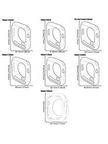 4件套男女时尚休闲软硅胶手表壳镂空防摔保护套，适用于 40/41/42/44/45/46/49mm，适用于 Series Ultra/SE/11/10/9/8/7/6/5/4，智能手表保护套配件 - 鏤空4個顏色 - 查看 11