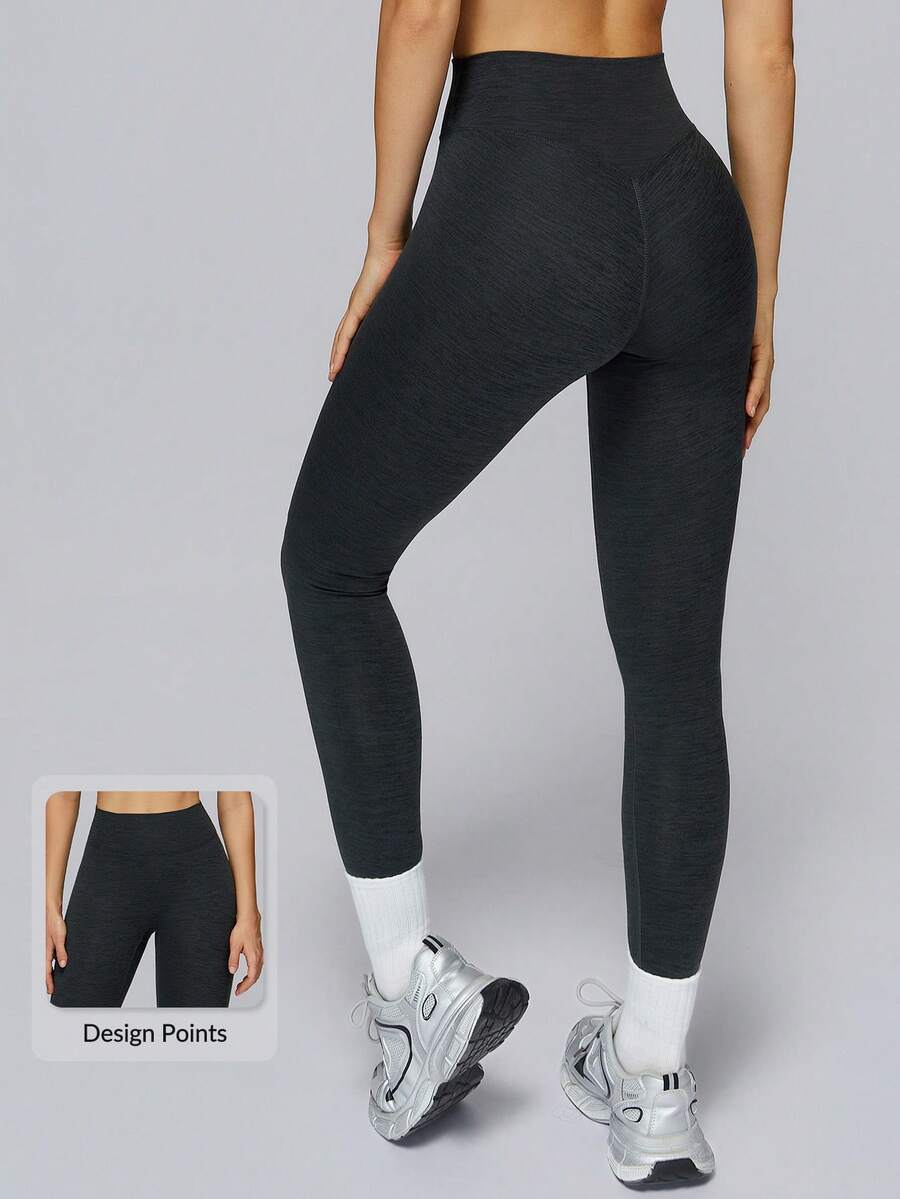 MASKERT Quần legging tập yoga cạp cao dành cho nữ, ôm sát & tôn dáng, thân thiện với da & thoải mái, quần lửng dành cho thể thao và tập thể dục - màu đen - Xem 1
