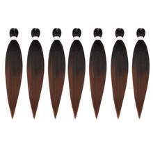 Pre Stretched Braiding Hair Ombre 16/20/26/30 Inch Synthetic Crochet Braids Hot Water Setting Professional Soft Yaki Texture Synthetic Hair Extensions - Multicolor - View 24