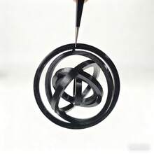 3D打印减压戒指，PLA材质，新奇玩具，互动旋转游戏道具，趣味礼物，成人休闲聚会玩具，指尖玩具减压新奇旋转陀螺，圣诞节、生日、新年礼物 - 彩色 - 查看 2